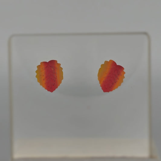 Yellow & Red Leaf Studs