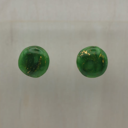 Green Stone Studs